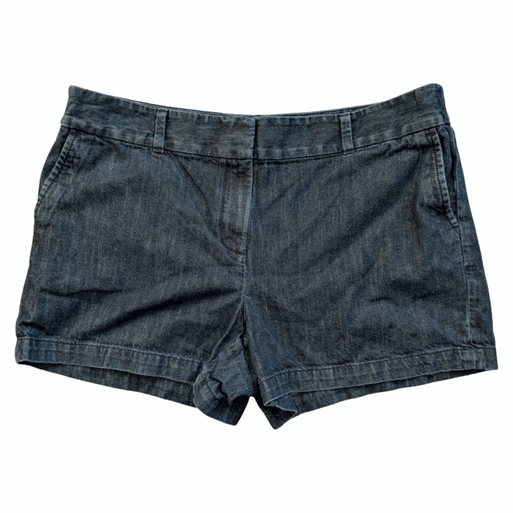 LOFT Dark Wash Blue 4" Inseam Short Jean Shorts Size 14